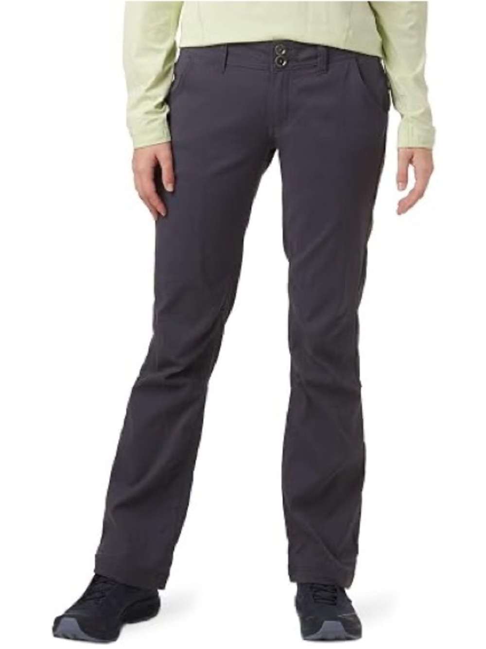 Prana Women’s Halle Pants Mid Rise Hem Roll Up UPF 50+ in Gray 12